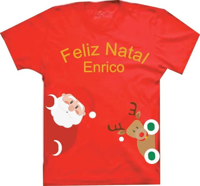 Camisetas Natal Família Personalizadas com o Sobrenome da Família - Monte  seu Kit Conjunto Camisetas Família Natalina