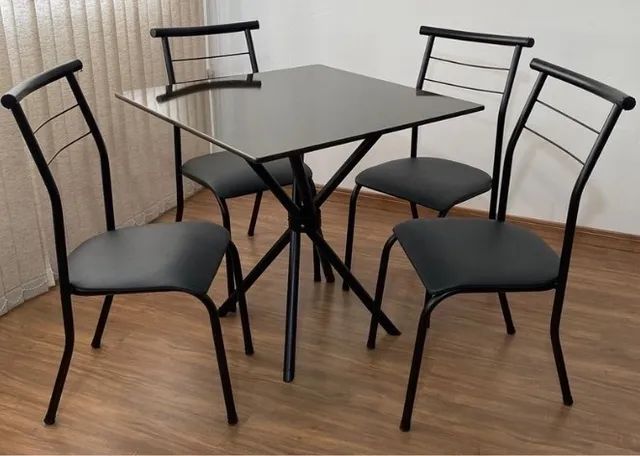 MESA OURO 75x75 + 4 CAD LAVANDA r6