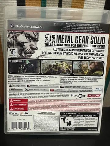 Jogo Metal Gear Solid HD Collection PS3 Usado - Meu Game Favorito