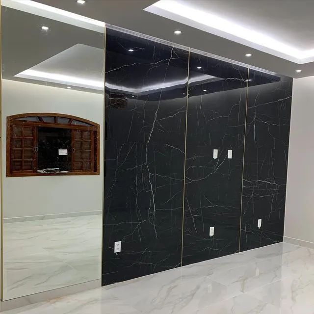 Porcelanato Polido Nero Venato 90x180cm borda reta Portobello "C" - Foto 3