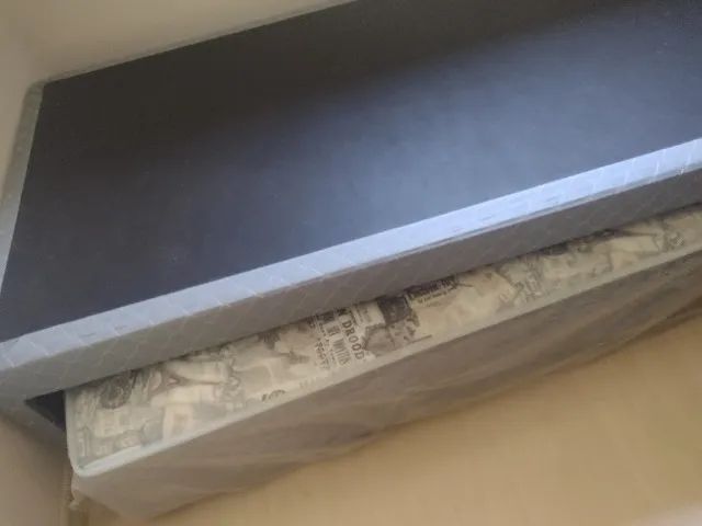 Base Cama Box de Solteiro e Cama Auxiliar Acoplado, em ótimo estado, cinza, Gazin - Foto 3