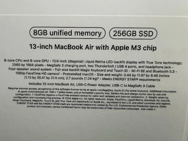 Macbook Air M3 "13 Pol 256GB Ssd 8GB Ram - Foto 6