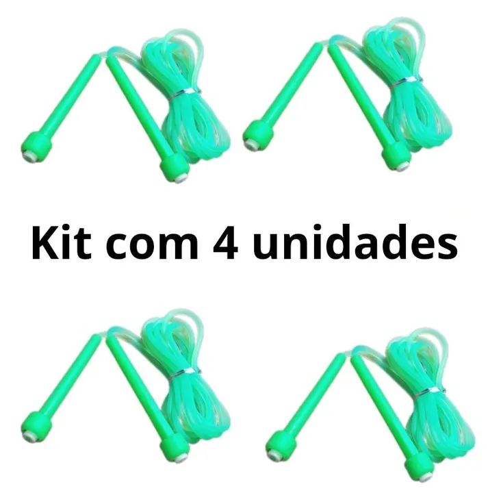 4 cordas de pular (cor verde apenas)