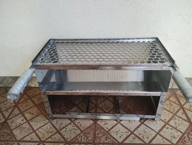 Churrasqueira pés dobrável 2 inox na mega oferta Mês dos Pais 200 reais avista  - Foto 4