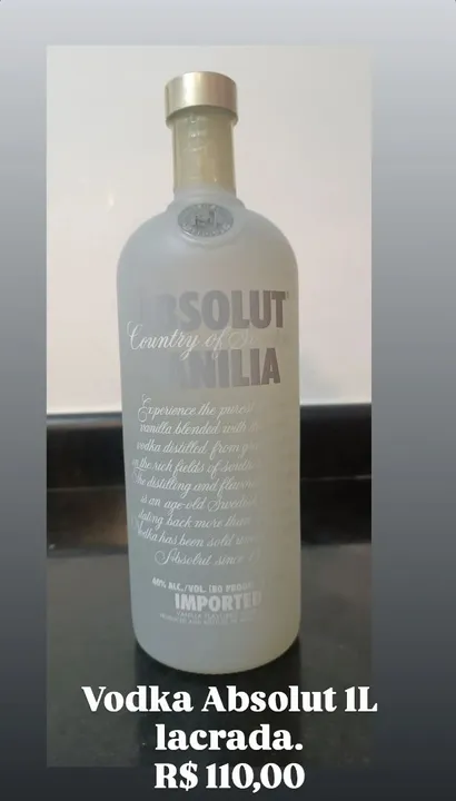 Vodka Absolut Vanilla 1L