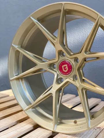 Rodas Gisa Glória Flow Forming P/ Boxster Dourado 5x130 - 20x8,5 e 20x10,5 - Foto 3
