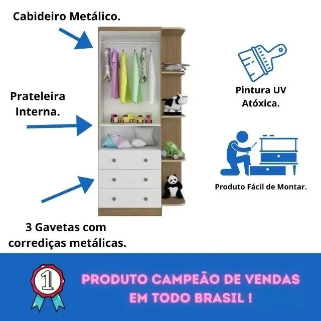 Quarto Completo Infantil 3 Peças Brinde Especial. São Produtos Novos Direto da Fábrica! - Foto 4