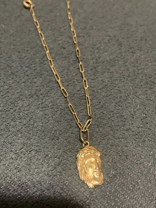 Cordão de Ouro com Pingente de Jesus - Foto 2
