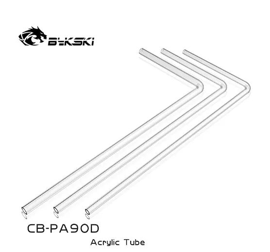 Kit Bykski com 4 peças de Tubo Rígido Petg Transparente de 12mm para Water Cooler Custom