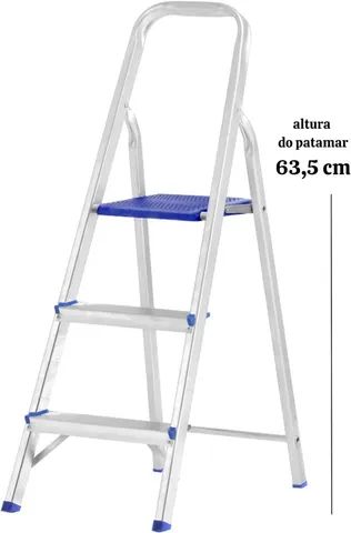 Escada de Alumínio Prima Alustep - 3 degraus - Foto 3