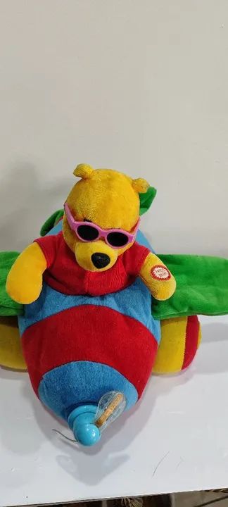 Boneco Ursinho Pooh no Avião Disney Colecionador C/ Defeito - Foto 2