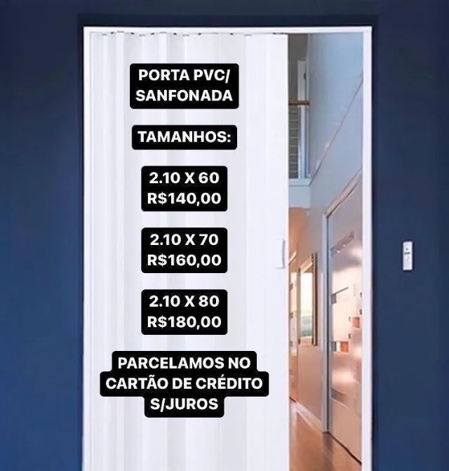 PORTAS PVC/SANFONADAS, NOVAS