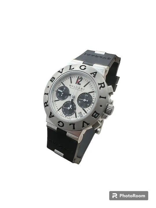 Relógio Bvlgari Prata titanium com fundo branco - Foto 2