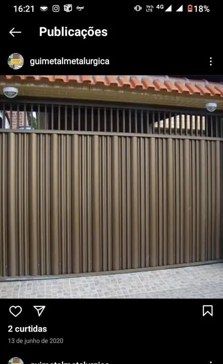 Portão em alumínio com social automático. Em até 10X no cartão. - Foto 3