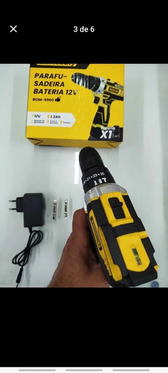 Parafusadeira/Furadeira com Impacto 12V Bivolt - Foto 2