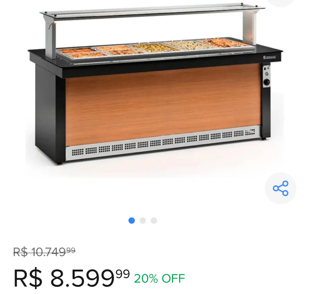 Bancada de Buffet quente