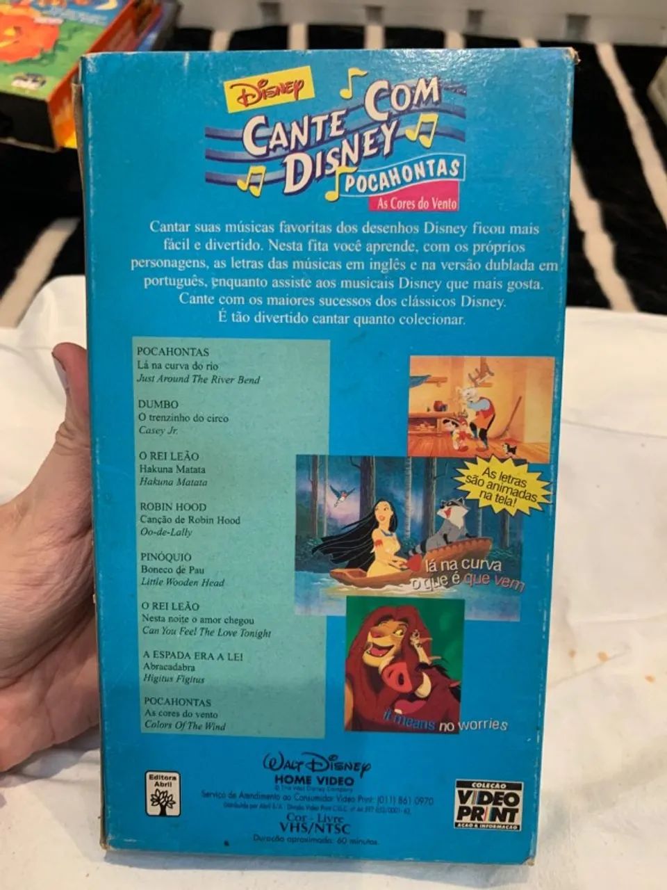 fita vhs coleção cante com disney pocahontas - Foto 3