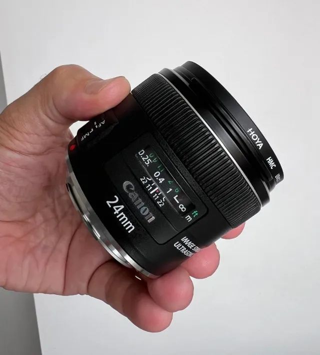 Lente Grande Angular Canon Ef 24mm F/2.8 Is Usm na caixa - Foto 4