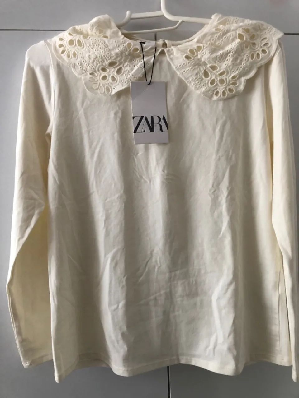 Blusa Zara com gola bordada Nova