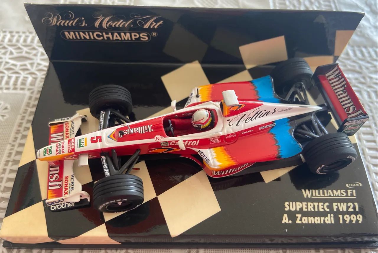 Miniatura Fórmula 1 - Minichamps - Williams FW21 - Alessandro Zanardi
