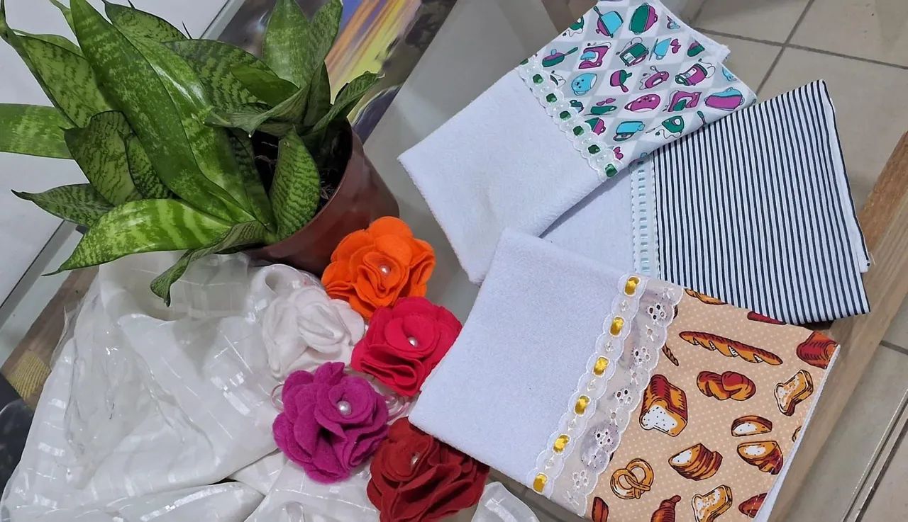 Kit de Panos de Prato Decorados - Cozinha Charmosa - Foto 4