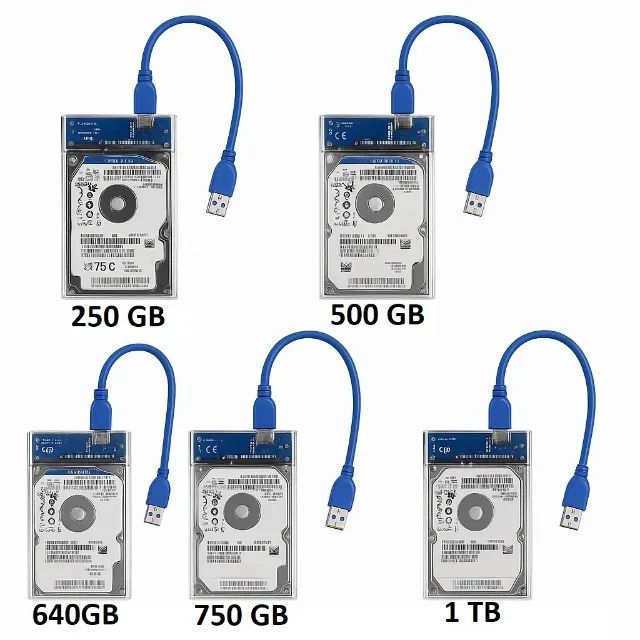 1TB External HD USB 3.0 with Transparent Case for PC, PS4, Xbox, TV and Audio64231145221121123