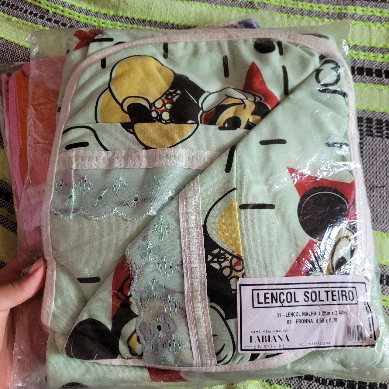 Jogo de Lençol Solteiro Fabiana Enxoval - Mickey