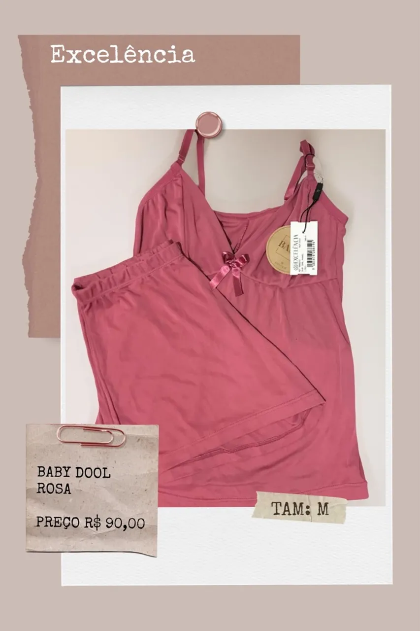 Baby Doll Rosa - Excelência