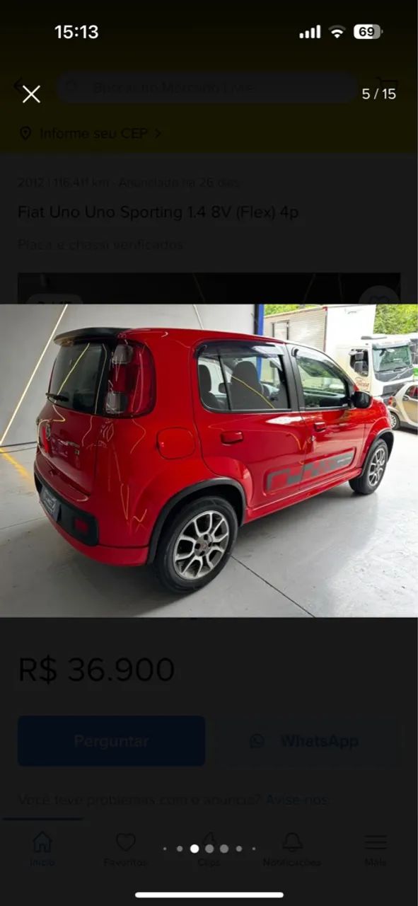 Vendo no boleto Uno Sporting1.4 flex 8v - Foto 2