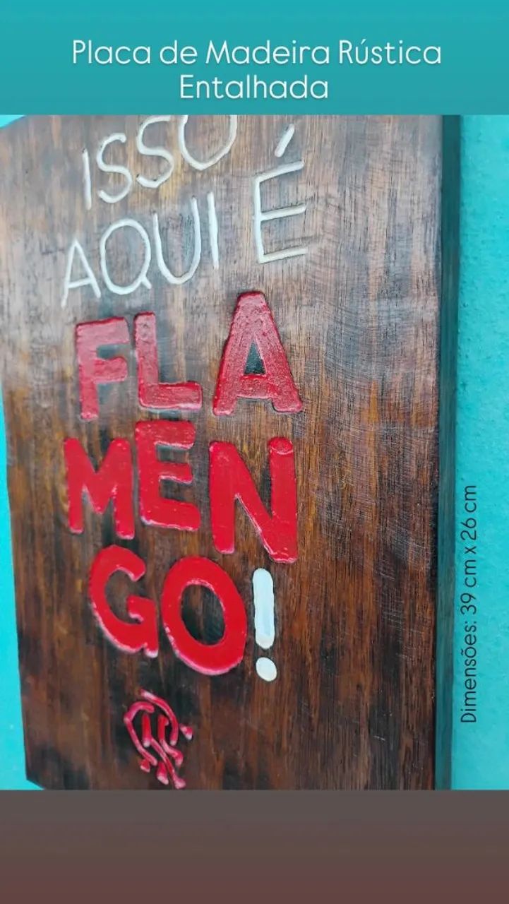 PLACA FLAMENGO  - Foto 2