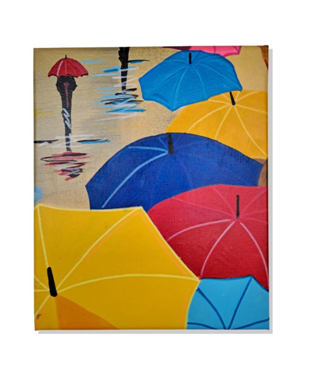 Mini Quadro com Guarda Chuvas-coloridos - Foto 2