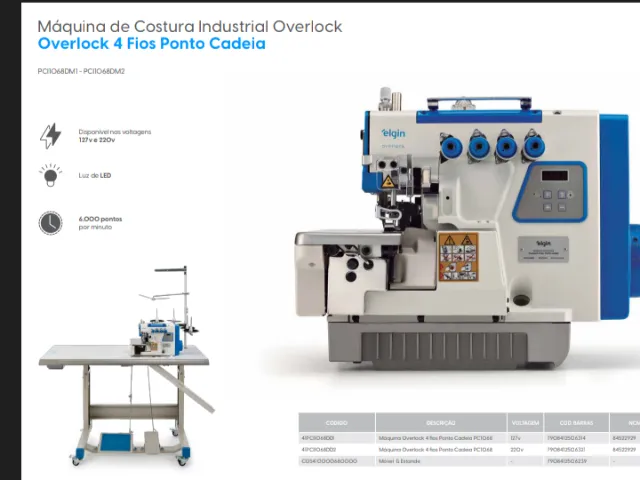 Máquina de costura overloque