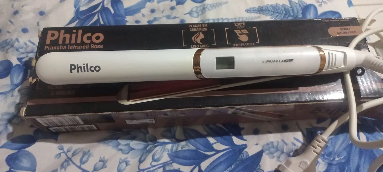 Prancha Alisadora Philco Infrared Rose - Cabelos Lisos e Brilhosos
