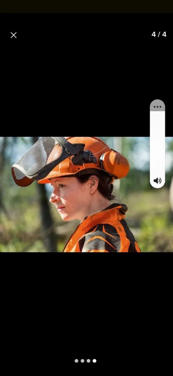 Capacete florestal com protetor facial e abafador stihl original - Foto 4