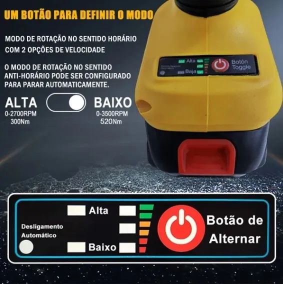 Chave de impacto 2 baterias - Foto 5