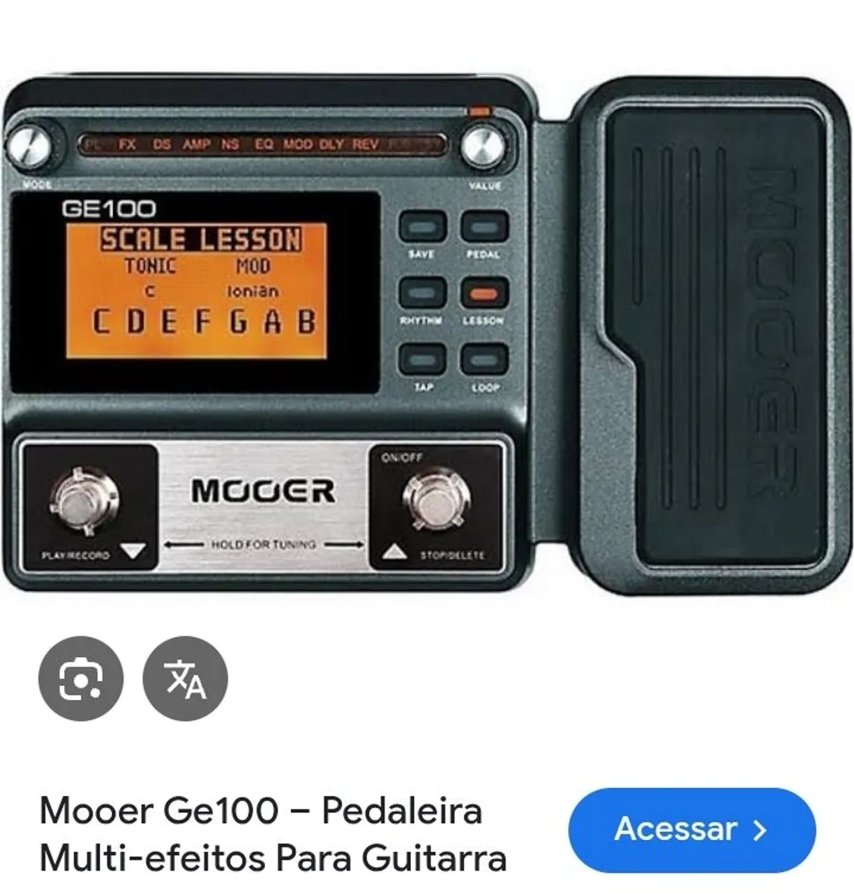 Mooer GE100 - Pedalboard Multi-efeitos para Guitarra
