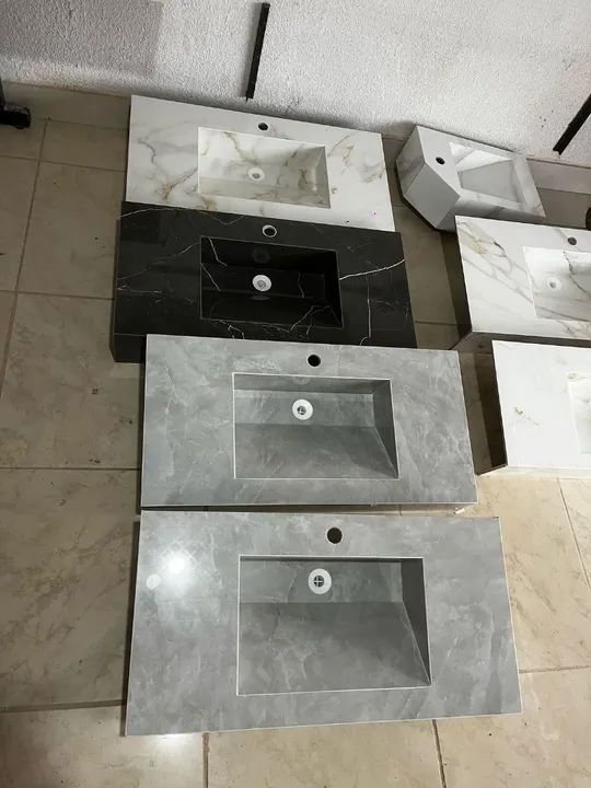 Pia esculpida em porcelanato pronta entrega 