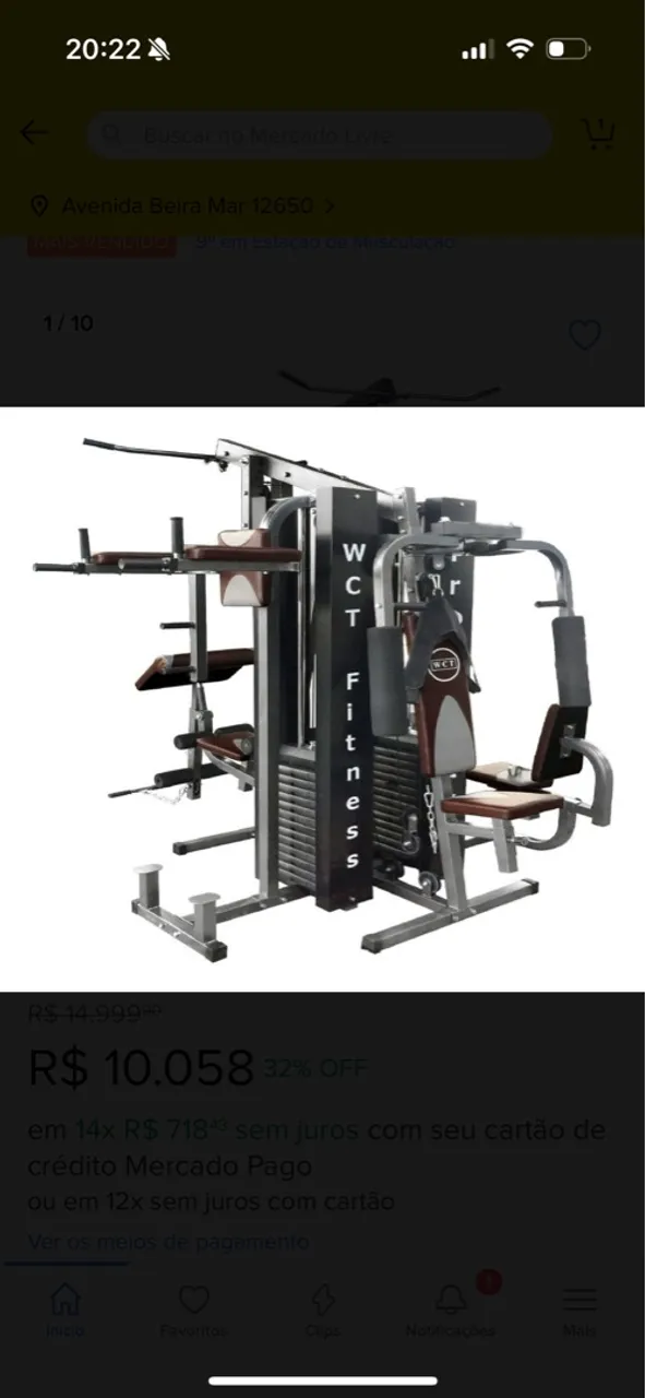 Academia de Musculação WCT Fitness - Aparelho Completo