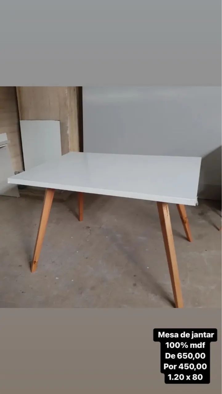 White rectangular dining table with wooden legs64994315259265121