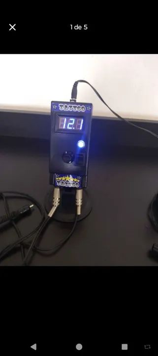 Fonte Cabos Pedal  e Maquina de Tatuagem