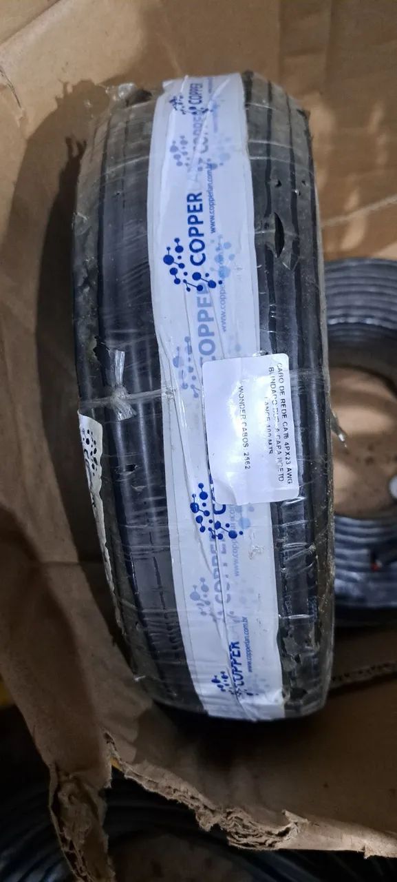 Cabo de Rede CAT6 Blindado - 100% Cobre - 100 Metros - Marca COPPERLAN - Foto 2