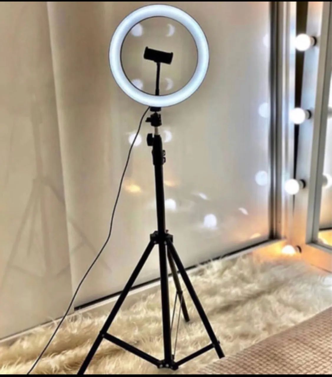 Ring Light com Tripé - Iluminação Profissional para Celular
