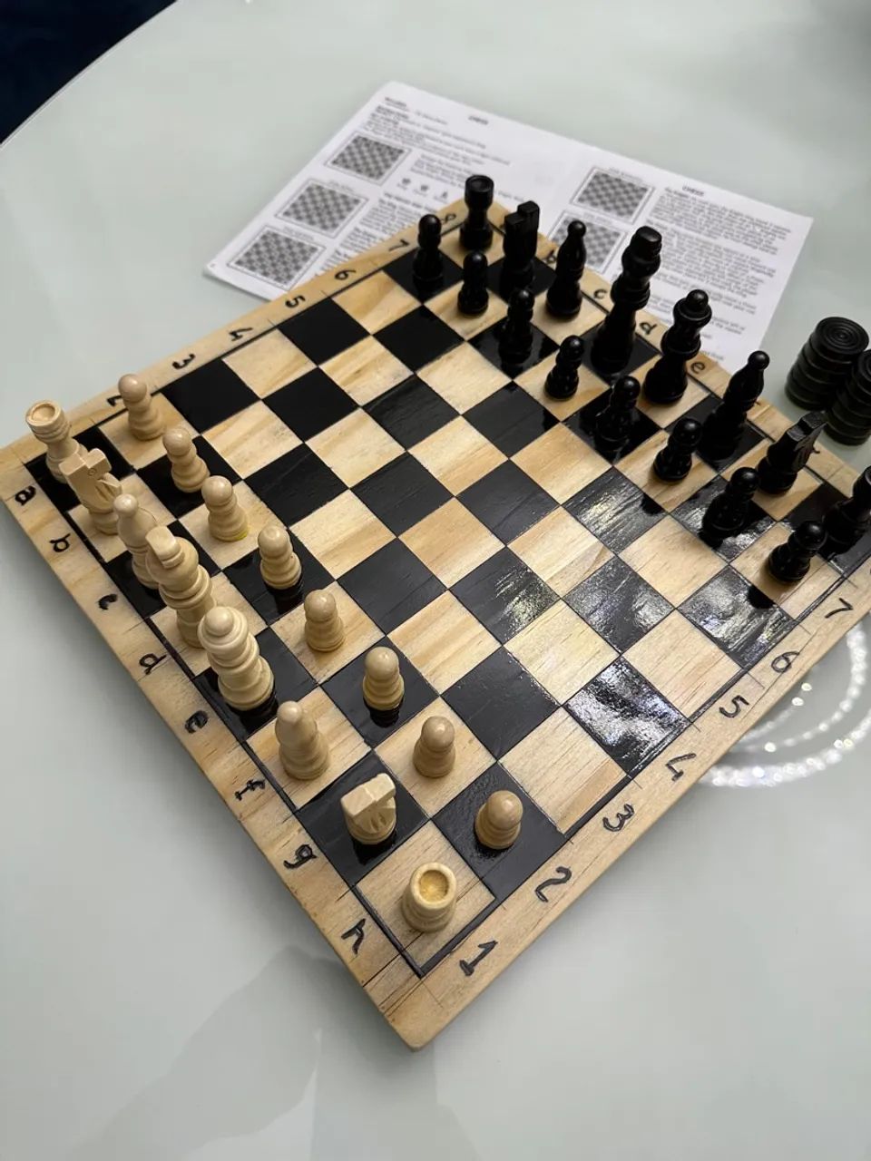 Jogo de Xadrez de Madeira