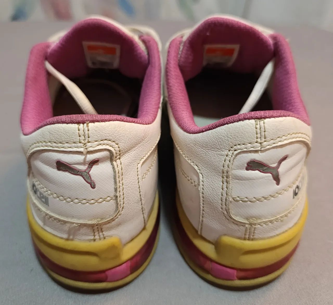 Tênis Puma Sport branco e rosa n.35 - Foto 3