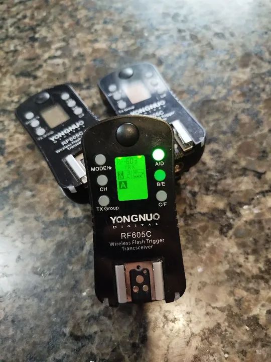 3 Unidades YONGNUO RF605C - Ativador de Flash Wireless