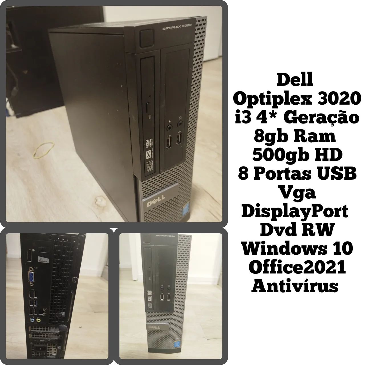 Dell Optiplex 3020 i3 4ª Geração - 8GB RAM, 500GB HD