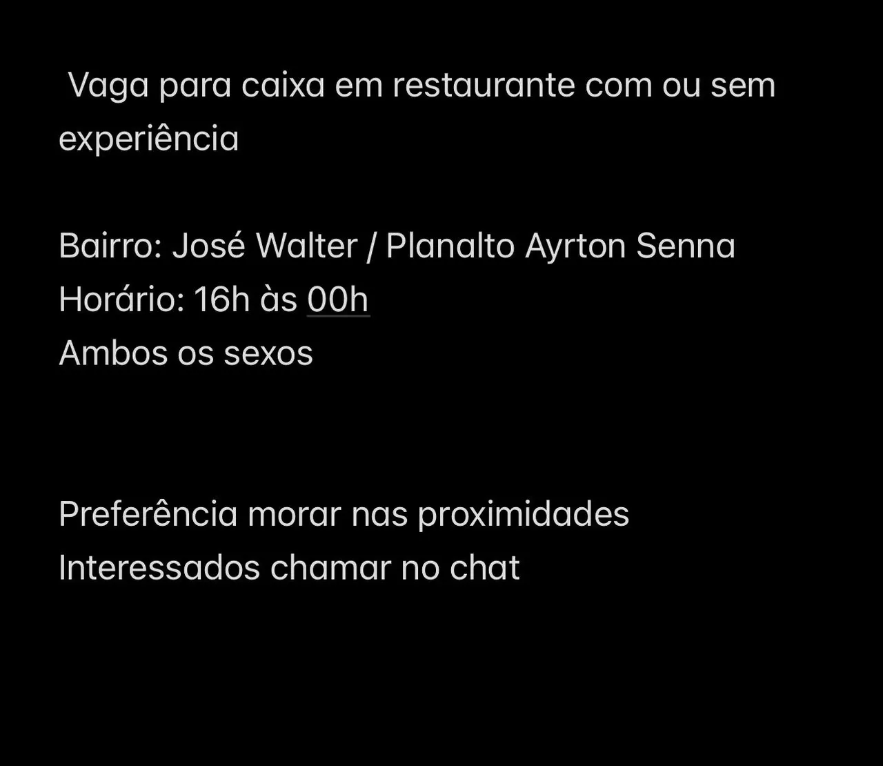 Vaga de emprego