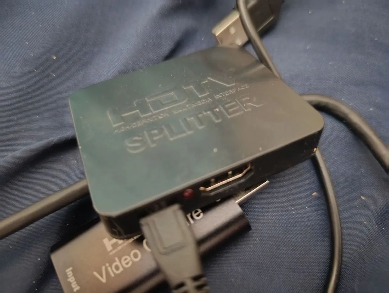 mini Placa de captura Full hd + splitter HDMI + cabo hdmi