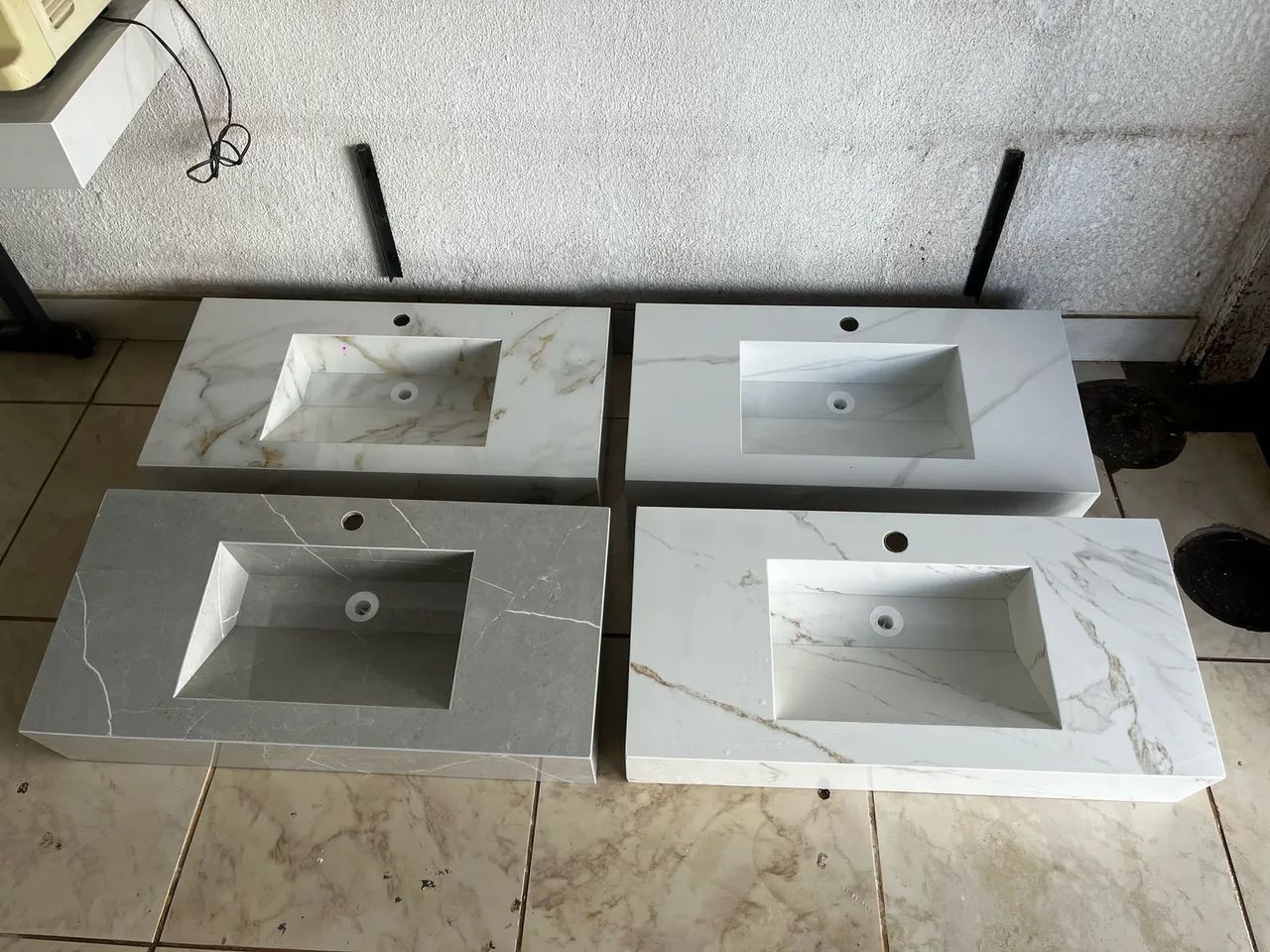 Pia esculpida em porcelanato pronta entrega  - Foto 4