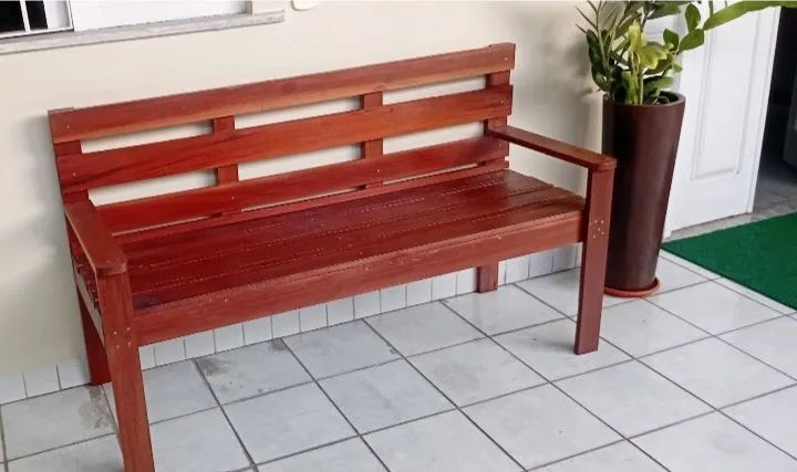 Banco de Jardim Madeira Maciça  - Foto 3